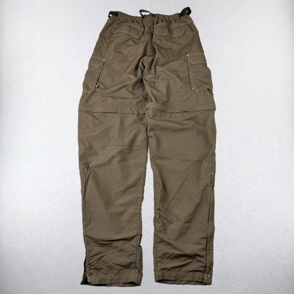 REI Convertible Cargo Pants Mens Medium Brown Sahara UPF 50 Nylon Hiking Zip Off